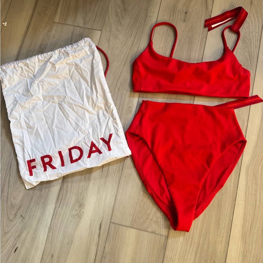 Left On Friday Red Bikini Set